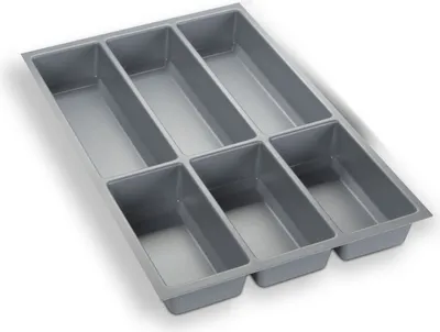Produktbild von ORGA-BOX III Besteckeinsatz grau 473,5 x 294 mm für 40 cm Schublade Nobilia ab 2013