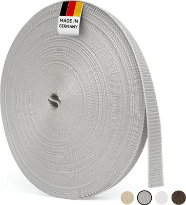 Produktbild von BAUHELD® 50m Rolladengurt 23mm [ Germany] - Gurtband für Rolladen Gurtwickler - Grau