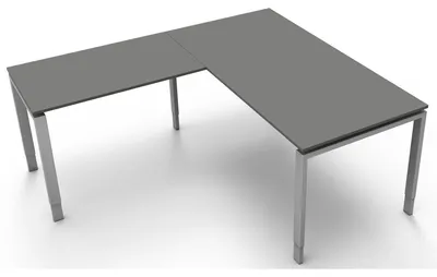 Produktbild von Schreibtisch Form5 160 160x80x68-82cm / Anbau 100x60cm grafit