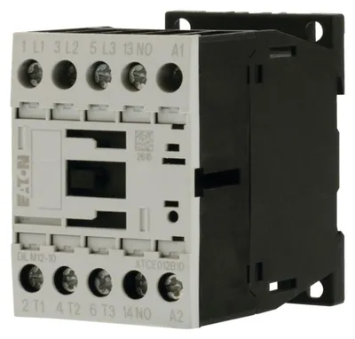 Zdjęcie produktu dla Eaton DILM12-10(24V50HZ), Kontaktor, Czarny, Biały, IP20, 45 mm, 68 mm