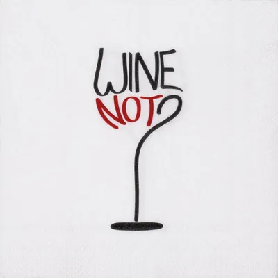 Produktbild von Räder Cocktailserviette 25x25cm, Wine not?