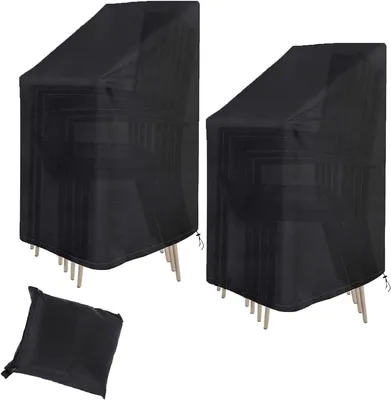 Imagen del producto de Funda protectora para sillas de jardín, 2 unidades, 75 x 75 x 120 cm, impermeable para uso en exteriores