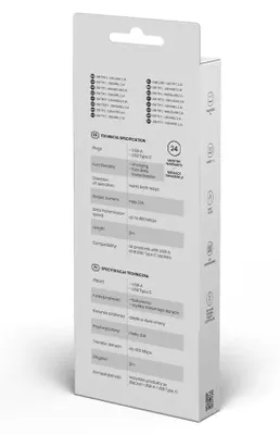 Produktbild von Savio CL-129, 2 m, USB A, USB C, USB 2.0, Schwarz