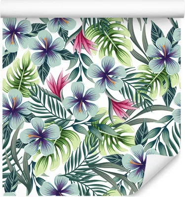 Immagine prodotto di rotolo da 10 m di VLIES WALLPAPER piante tropicali fiori XXL