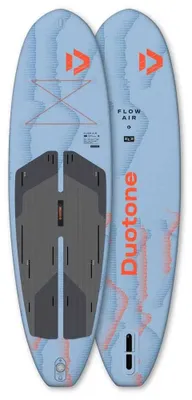 Image de Paddleboard gonflable Duotone Flow Air SLS, 10'8", couleur bleue. Dimensions : 274,32 cm, 274,32 cm