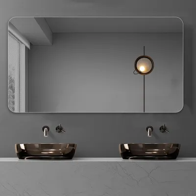 Image de Miroir de salle de bains 60 x 100 cm, miroir mural pour salle de bains