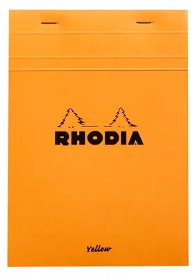 Image de RHODIA Bloc-notes No. 16 Jaune DIN A5 kariert orange 80 Blatt