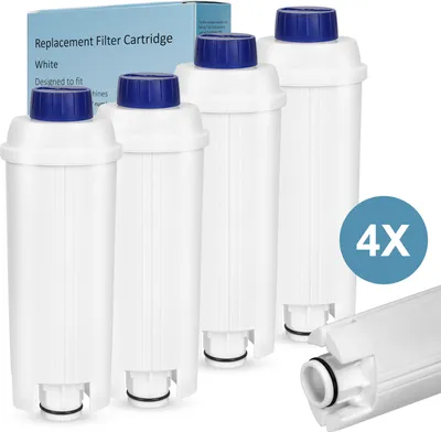 Image de Jopassy Filtre à eau pour machines à café DeLonghi,Set de 4, Cartouche de charbon actif Filtre à eau compatible avec ECAM, ESAM, ETAMMachines à café.