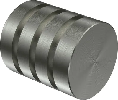 Produktbild von Interdeco Endstücke / Zierabschlüsse für Gardinenstangen mit 20 mm Ø Edelstahl, Typ Fario (Rillenkappe), Pack. 2 Stück