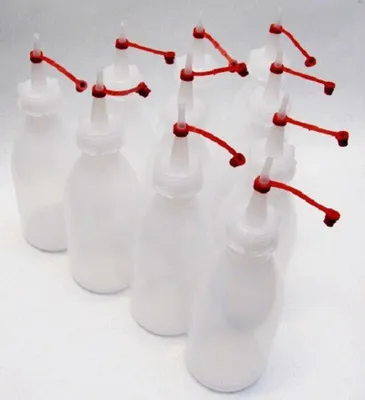Produktbild von 10 x Enghalsflasche Laborflasche 250 ml + Deckel Flasche Spritzflasche aus PE-LD