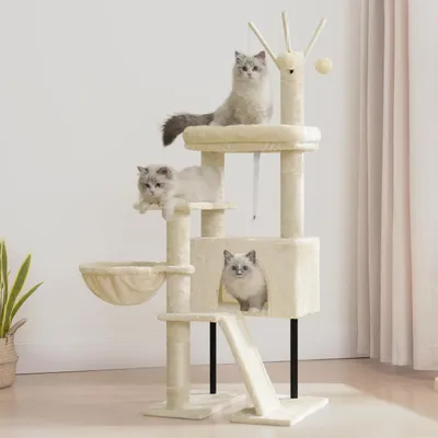 Produktbild von Kompakte Katzenkratzsäule mit abnehmbaren Plattformen