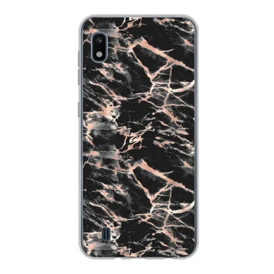 Produktbild von MuchoWow® Handyhülle Schutzhülle Hülle für Samsung Galaxy A10 Roségold - Marmor - Muster - Schwarz Silikon Softcase Handy Hülle - Schutzhülle