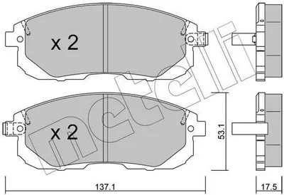 Obrázek produktu pro METELLI Sada předních brzdových destiček pro NISSAN JUKE (F15) 22-0876-1