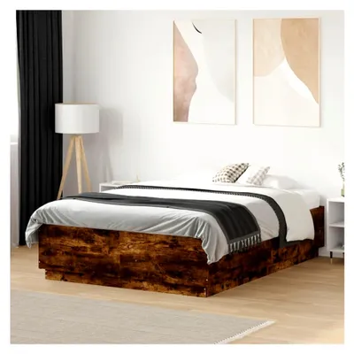 Produktbild von Bettgestell ohne Matratze, Raucheiche, 135 x 190 cm, Doppelbett