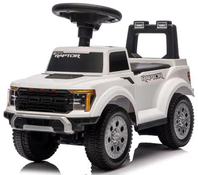 Produktbild von Rutschauto mit Schiebestange für Kinder ab 1 Jahr LED Stauraum Ford Raptor weißSun Baby