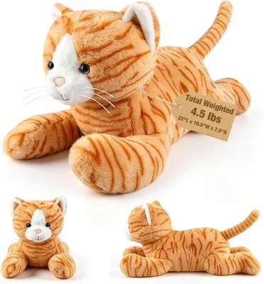 Obrázok produktu pre Záťažová plyšová mačka 64 cm, 2 kg, pre deti, hračka