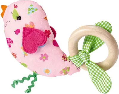 Produktbild von Käthe Kruse Holz Greifspielzeug Vogel rosa Babyspielzeug