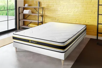 Produktbild von FLEXY Matratze 160x190cm + Bettgestell mit lattenrost , Härtegrad 4 , Taschenfedern und Memory-Schaum , Höhe : 22 cm
