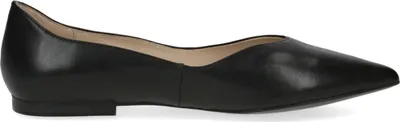 Produktbild von Caprice Damen Ballerina Wellenkante Leder spitze Form 9-22110-42, Größe:38.5 EU, Farbe:Schwarz