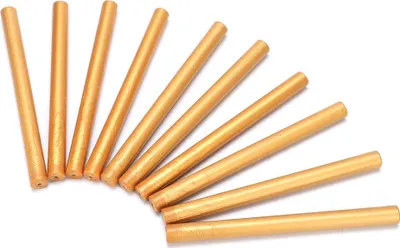 Produktbild von 10 Stück Siegelwachs-Sticks, zylindrisch, metallisch-golden, für Umschläge, Einladungen, Siegelstempel, Zubehör
