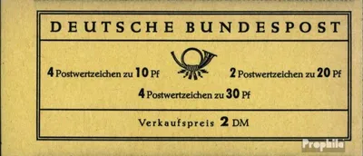 Produktbild von Briefmarken BRD (BR.Deutschland) 1967 Mi MH12au (kompl.Ausg.) postfrisch Brandenburger Tor