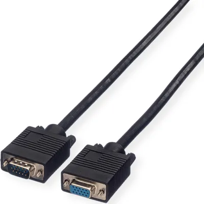 Produktbild von Roline 11.04.5310 Videokabel für Monitor - 10 m - ja - 1 x HD-15 VGA - 1 x HD-15 VGA - Schwarz