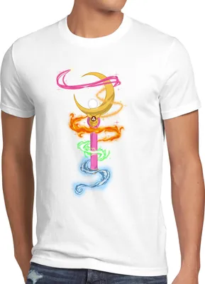 Produktbild von style3 Mondzepter Herren T-Shirt sailor mondstab luna mars planet anime