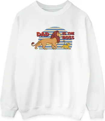 Produktbild von Disney - "The Lion King Dad Boss" Sweatshirt für Damen BI22404 (S) (Weiß)