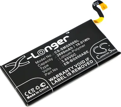 Produktbild von TECHTEK Akku Kompatibel mit [Samsung] Dream 2, Galaxy S8, Galaxy S8 TD-LTE, Galaxy S8+, Galaxy S8+ TD-LTE, SC-02J, SGH-N171, SM-G9500, SM-G9508, SM-G