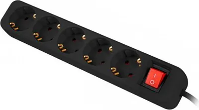 Produktbild von Steckerleiste mit 5 Steckdosen Schuko Lanberg 1,5 m Schwarz