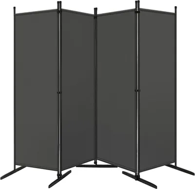 Obrázok produktu pre Sklopný priestorový delič a ochrana pred pohľadom | Tmavosivá farba | 223 x 177 cm