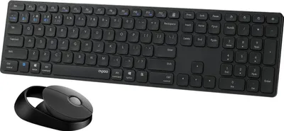 Produktbild von Rapoo 9850M Dunkelgrau QWERTZ Kabelloses Multi-Mode-Deskset