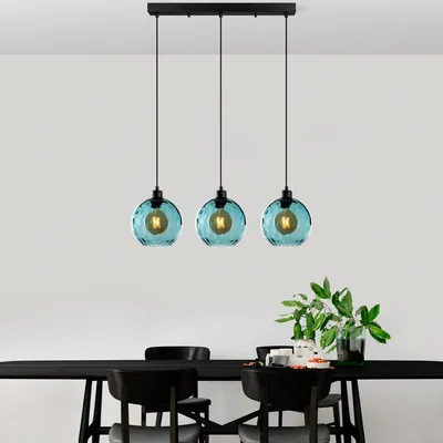 Produktbild von Opviq, Benek - 20-14342, Kronleuchter, Blau, METALLKÖRPER, 70 x 20 x 40 - 120 cm