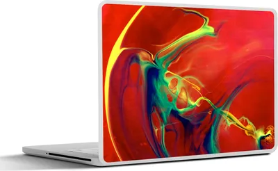 Produktbild von MuchoWow® Laptop Aufkleber Sticker Cover Kunst - Tinte - Farben - Psychedelisch 25x18 cm - Laptop-Deko