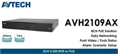 Produktbild von AVTECH AVH2109AX - NVR-Gerät, 9 Kanäle