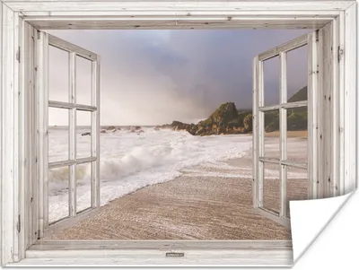 Produktbild von MuchoWow® Poster Aussicht - Strand - Meer 160x120 cm - Foto Plakat