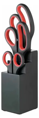 Immagine prodotto di KitchenCraft - Set di forbici da cucina con blocco di conservazione, nero, set di 3 pezzi.