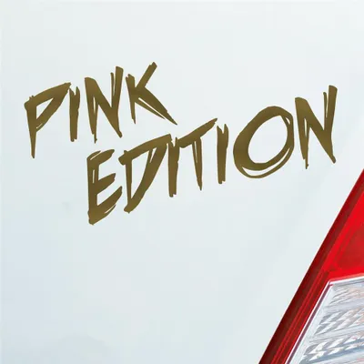 Produktbild von Auto Aufkleber Pink Edition Auto Car Tuning Motorrad 15x7 cm Gold Sticker Heckscheibenaufkleber