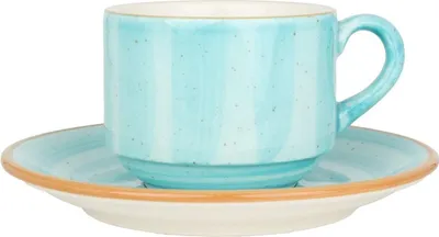 Produktbild von Bonna Aqua - Teetassen und Untertasse - 210 cc - Porcelain - 6er set