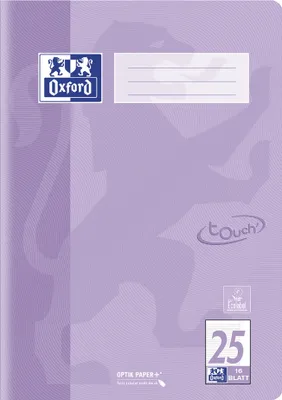 Produktbild von Oxford Schulheft Touch Pastell DIN A4 Lineatur 25 flieder 16 Blatt