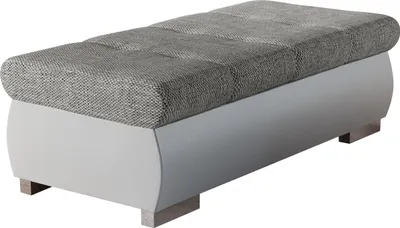 Produktbild von MIRJAN24 Polsterhocker Orkan Groß, Moderne Sitzhocker vom Hersteller, Holzkonstruktion, 120x60x39 cm (Farbe: Soft 017 + Lawa 05)