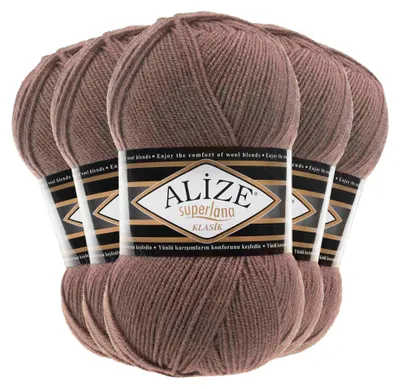 Strickgarn ALIZE SUPERLANA KLASIK 584 braunbeige