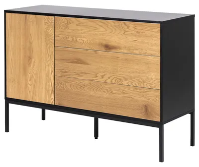 Produktbild von home24 Sideboard - Wildeiche Nachbildung / Schwarz