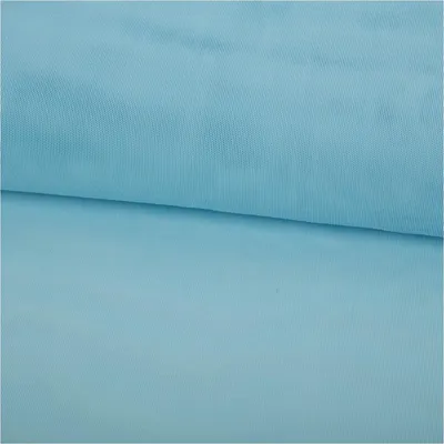 Produktbild von Tüllstoff Meterware türkis – softer Stretchtüll mit Elasthan 150cm