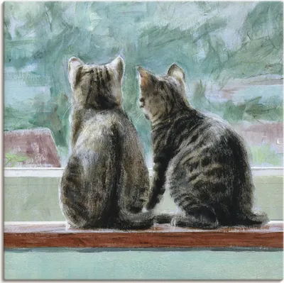 Produktbild von ARTland Leinwandbild Schöne Aussicht Größe: 40x40 cm