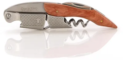 Immagine prodotto di Apribottiglie in legno pregiato, acciaio inossidabile, facile da usare, ideale per la cucina