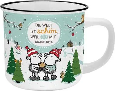 Zdjęcie produktu dla Sheepworld 74408, Pojedyńczy, 0,35 l, Czarny, Niebieski, Zielony, Czerwony, Biały, Porcelana, Filiżanka, Uniwersalne