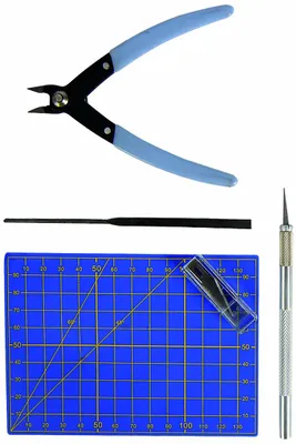 Modellbau-Werkzeugset, Kunststoff, blau, 1 Stück