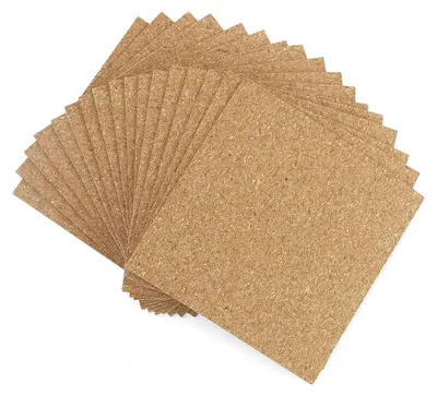 Immagine prodotto di Piastrelle di sughero autoadesive - Set da 17 pezzi - Spessore 1 mm - 10 x 10 cm - Rettangolari, ideali per sottobicchieri, tavoli, decorazioni murali e progetti fai-da-te