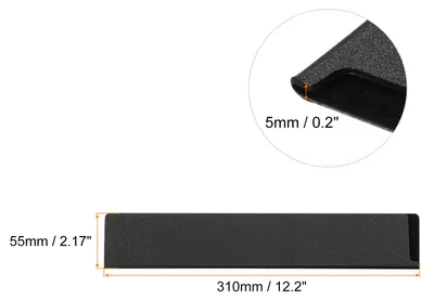 Produktbild von 1 Stš¹ck Messerschutz, 31 cm x 5.6 cm Universal Messerschutzhš¹lle Kunststoff Messerschutz Schutzhš¹lle Atmungsaktive Messerscheid fš¹r Kš¹chenmesser Obstmesser Schwarz
